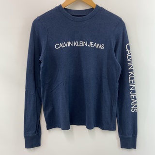 カルバンクライン(Calvin Klein)のCalvin Klein レディース カルバンクライン Tシャツ長袖　ロゴプリント　ネイビー(シャツ)