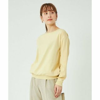 ユナイテッドアローズグリーンレーベルリラクシング(UNITED ARROWS green label relaxing)の【YELLOW】ミラノ ポンチ リブツキ クルーネック プルオーバー カットソー(カットソー(長袖/七分))