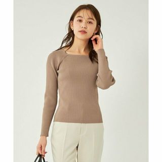 ユナイテッドアローズグリーンレーベルリラクシング(UNITED ARROWS green label relaxing)の【BEIGE】<1_OF_MINE> リブ スクエア ネック プルオーバー ニット -ウォッシャブル-(ニット/セーター)