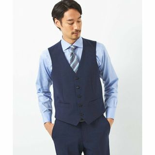 ユナイテッドアローズグリーンレーベルリラクシング(UNITED ARROWS green label relaxing)の【NAVY】A+ TWPUトロ千鳥 スリム 5B スーツベスト -ウォッシャブル-(その他)