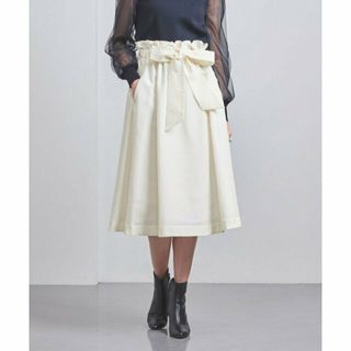 ユナイテッドアローズ(UNITED ARROWS)の【OFF WHITE】C/NY グログラン リボン フレアスカート(その他)