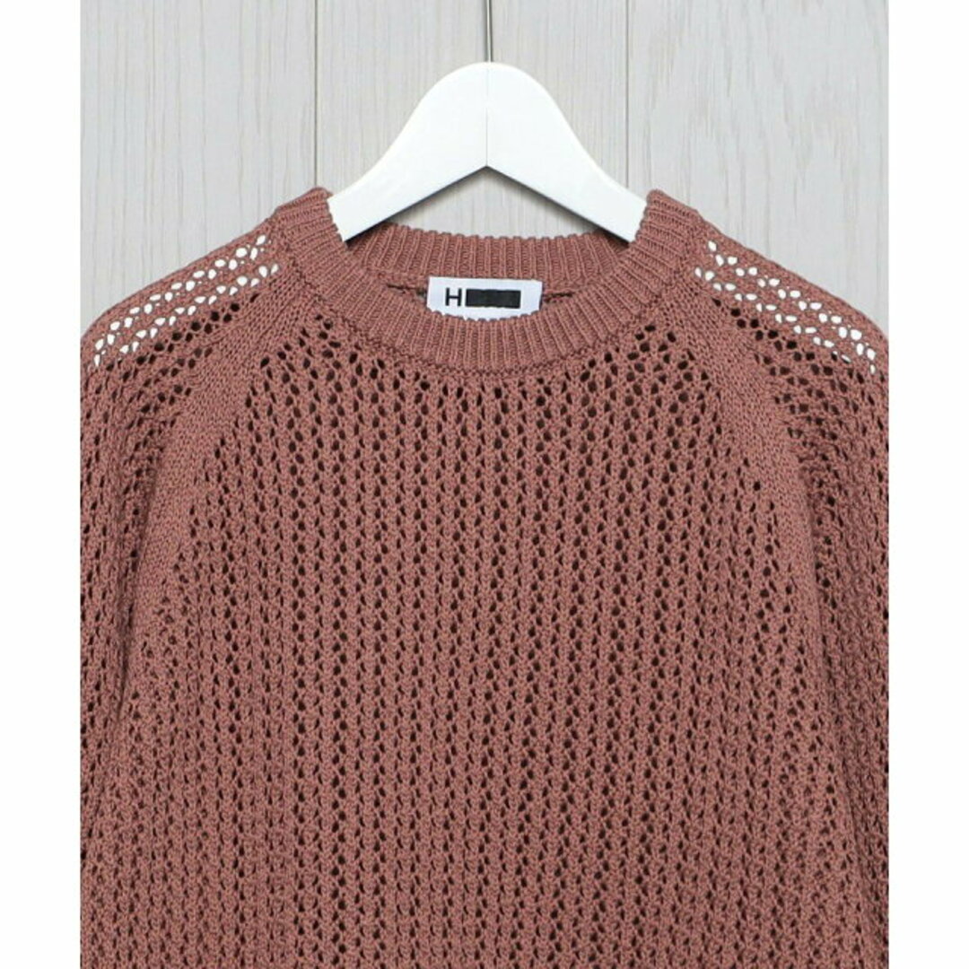 爆買い！ 【MD.BROWN】u003cHu003eHOUSTON NECK MESH CREW NECK KNIT