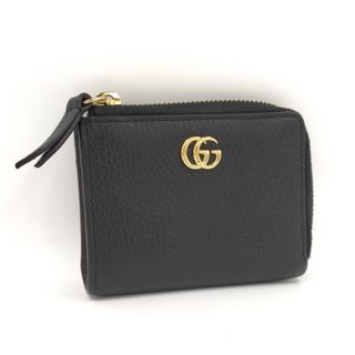 グッチ(Gucci)のGUCCI コインケース L字ファスナー GGマーモント レザー ブラック(コインケース)