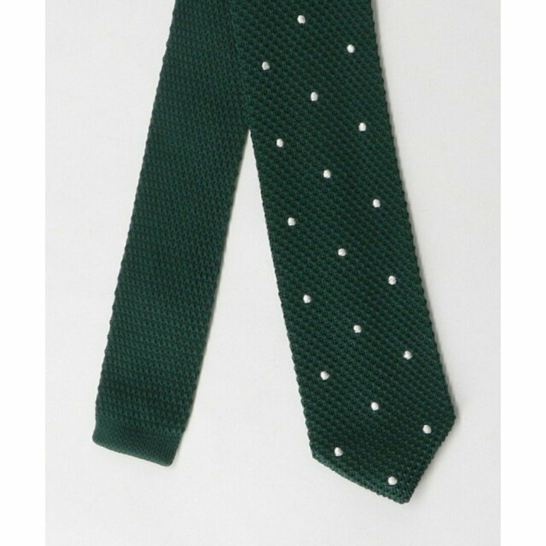 UNITED ARROWS green label relaxing(ユナイテッドアローズグリーンレーベルリラクシング)の【DK.GREEN】ポリエステル ニット ドット ネクタイ -ウォッシャブル- メンズのファッション小物(ネクタイ)の商品写真