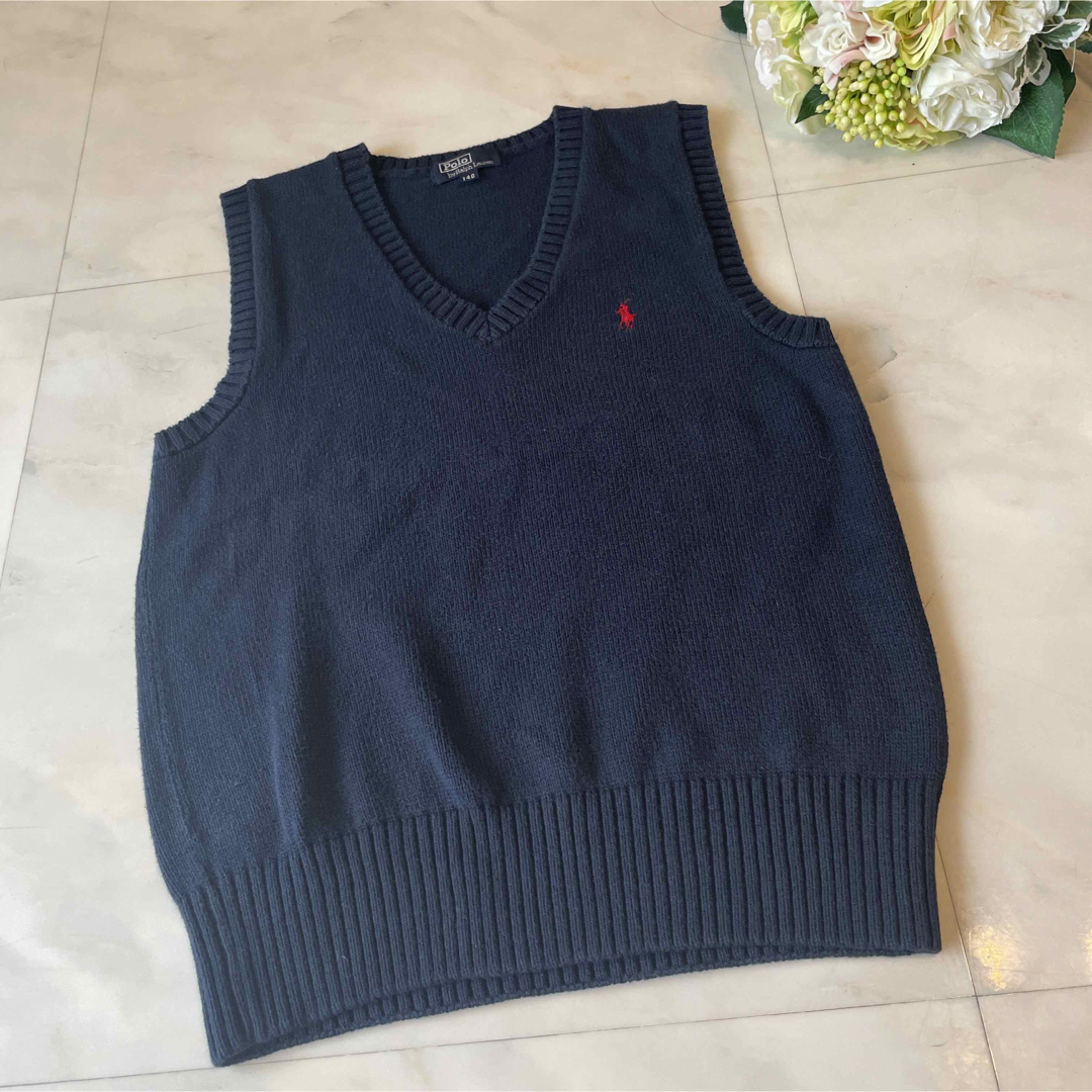 POLO RALPH LAUREN(ポロラルフローレン)のポロ　ラルフローレン POLO RALPH LAUREN  ニットベスト140 キッズ/ベビー/マタニティのキッズ服男の子用(90cm~)(ニット)の商品写真