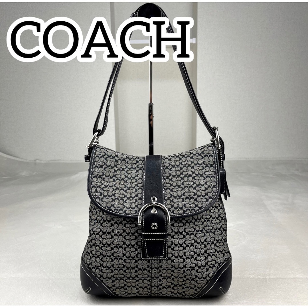 美品★COACH コーチ ショルダーバッグ 2WAY ハンドバッグ シグネチャー