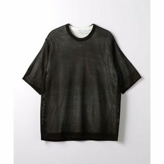 アデイインザライフ(a day in the life)の【BLACK】メッシュ編みニット レイヤード トップス -ハンドウォッシャブル-<A DAY IN THE LIFE>(ニット/セーター)