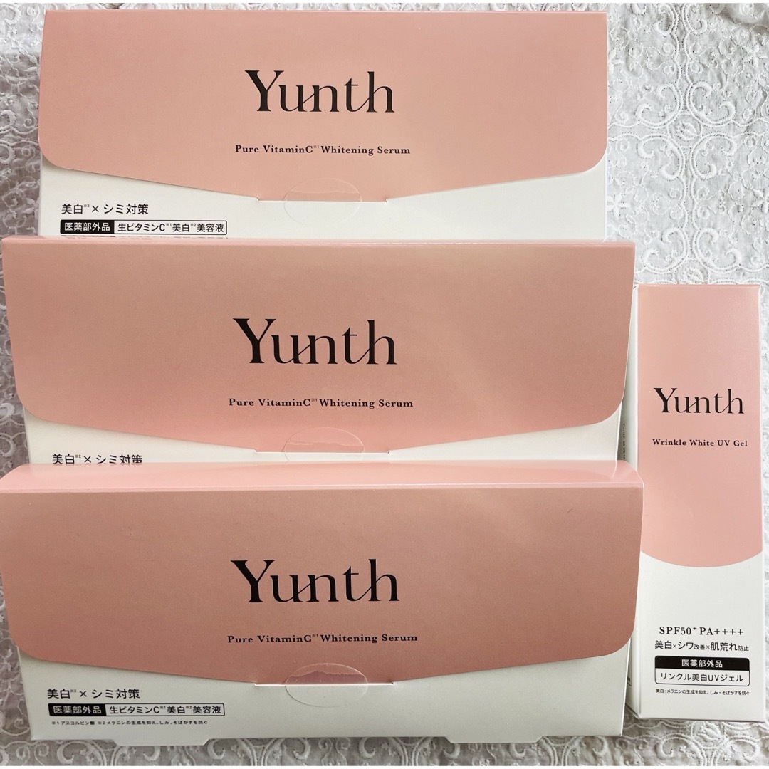 Yunth ユンス 生ビタミンC 美白 美容液 28包 3箱Yunth - 美容液 Yunth ユンス 生ビタミンC 美白 美容液 28包 3箱Yunth - 美容液