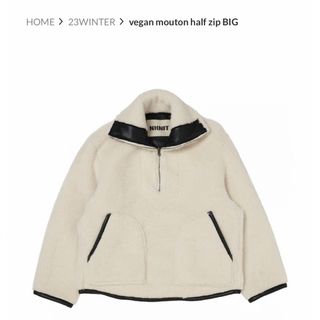 ロンハーマン(Ron Herman)のNKNIT 23AW half zip outer BLACK(毛皮/ファーコート)