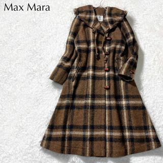 マックスマーラ(Max Mara)の【美品】Max Mara Aライン ロングコート ウール 白タグ 【希少】(ロングコート)