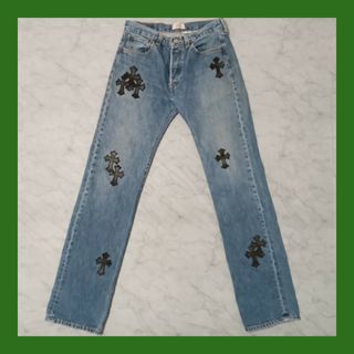 クロムハーツ(Chrome Hearts)のLevi's 501（W32 / 80cm）クロスパッチカスタム(デニム/ジーンズ)