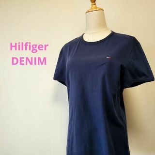 ヒルフィガーデニム(HILFIGER DENIM)のヒルフィガーデニム(small)半袖ロゴ刺繍入りカットソー(Tシャツ(半袖/袖なし))