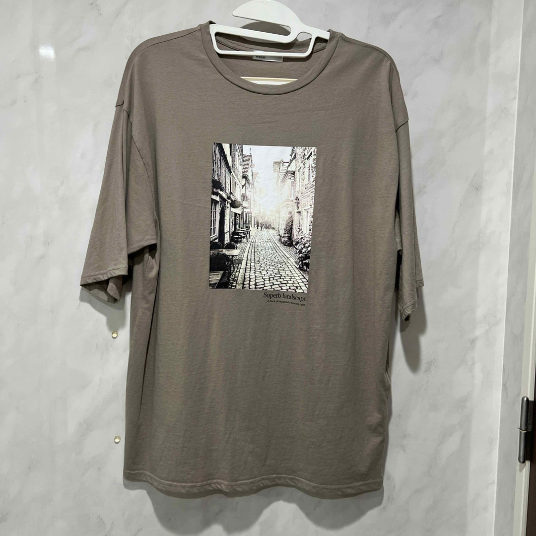 しまむら(シマムラ)のしまむら　半袖Tシャツ　レディース　L  ベージュ レディースのトップス(Tシャツ(半袖/袖なし))の商品写真