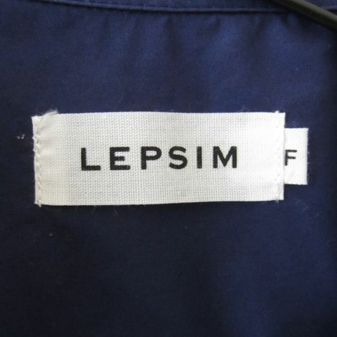 LEPSIM(レプシィム)の美品　LEPSIM／レプシィム★　スキッパーカラー　長袖シャツ　ネイビー レディースのトップス(シャツ/ブラウス(長袖/七分))の商品写真