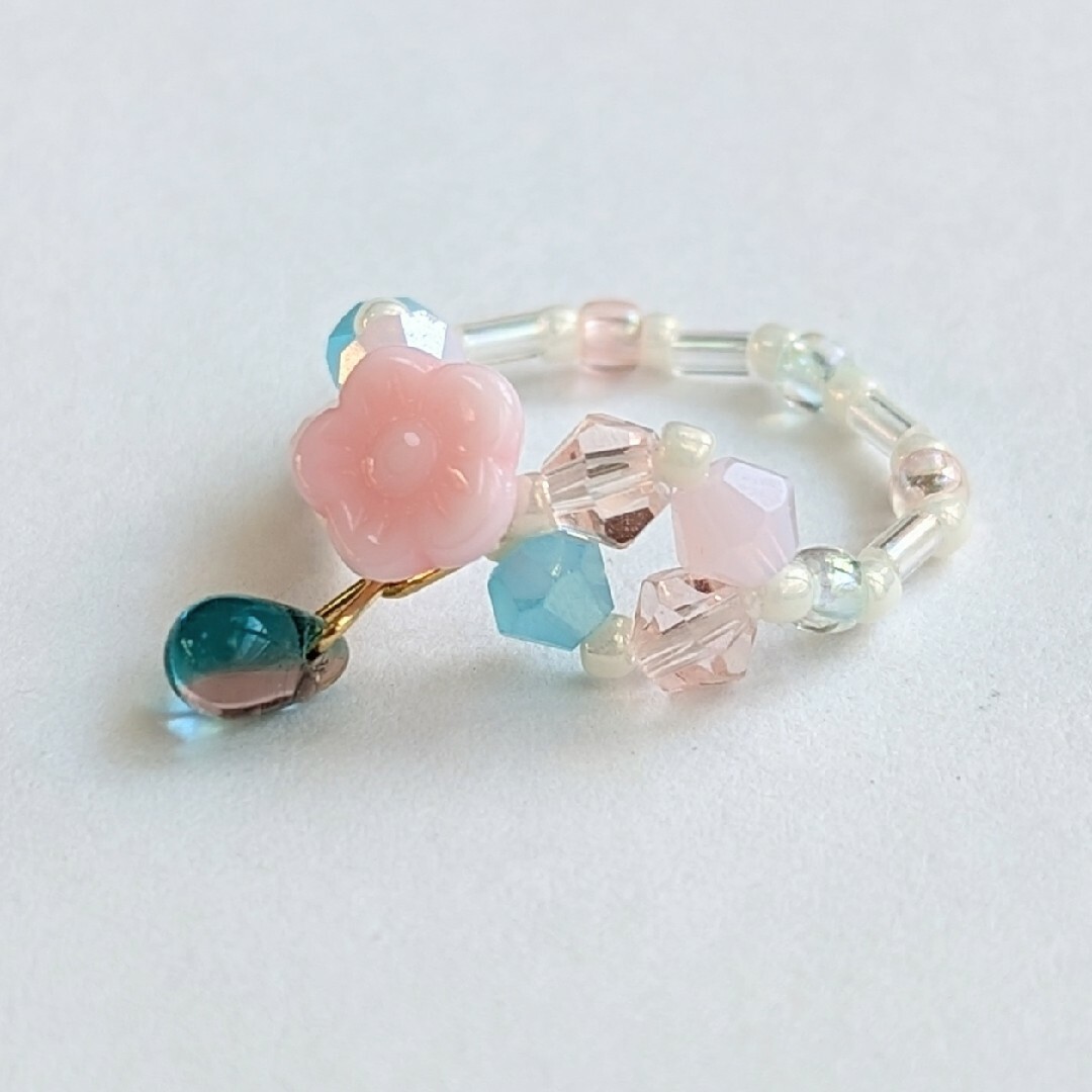 揺れる花かんむりんぐ ⑧ 13〜14号 レディースのアクセサリー(リング(指輪))の商品写真