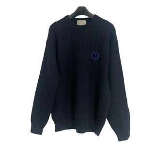 トラサルディ(Trussardi)のTRUSSARDIトラサルディ ニット　サイズL　イタリア製　古着　90s黒(ニット/セーター)