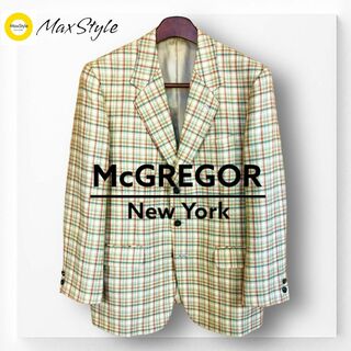 マックレガー(McGREGOR)の【マックレガー】テーラードジャケット タータンチェック ウール XL トラッド(テーラードジャケット)