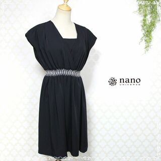 nano・universe - ナノユニバース　ドレス　ワンピース　黒　ブラック　セレモニー　F