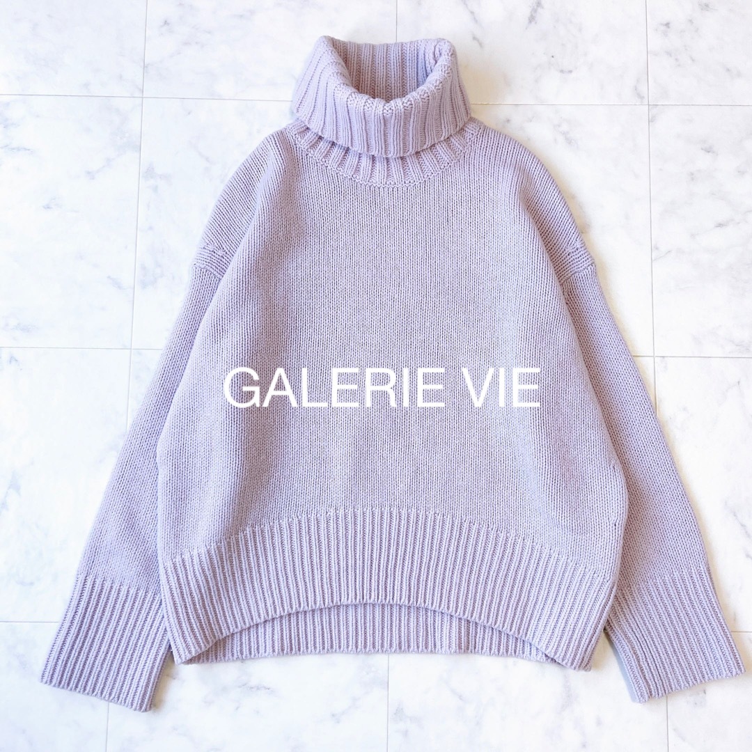 58身幅希少カラー＊GALERIE VIE ファインウール ハイネック　ニット