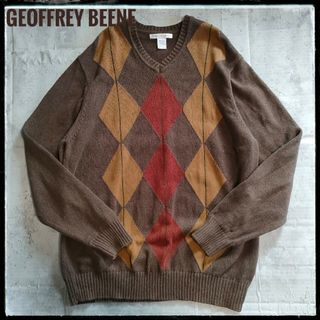 【L139】GEOFFREY BEENE USA古着 コットンニットセーター(ニット/セーター)