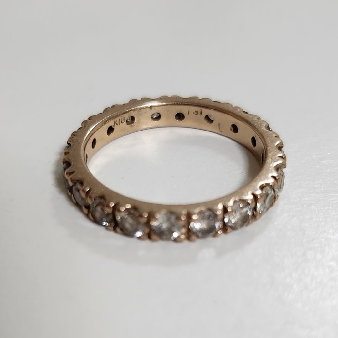 K18 ダイヤモンドフルエタニティリング　18 金　指輪 ピンクゴールド　WG レディースのアクセサリー(リング(指輪))の商品写真