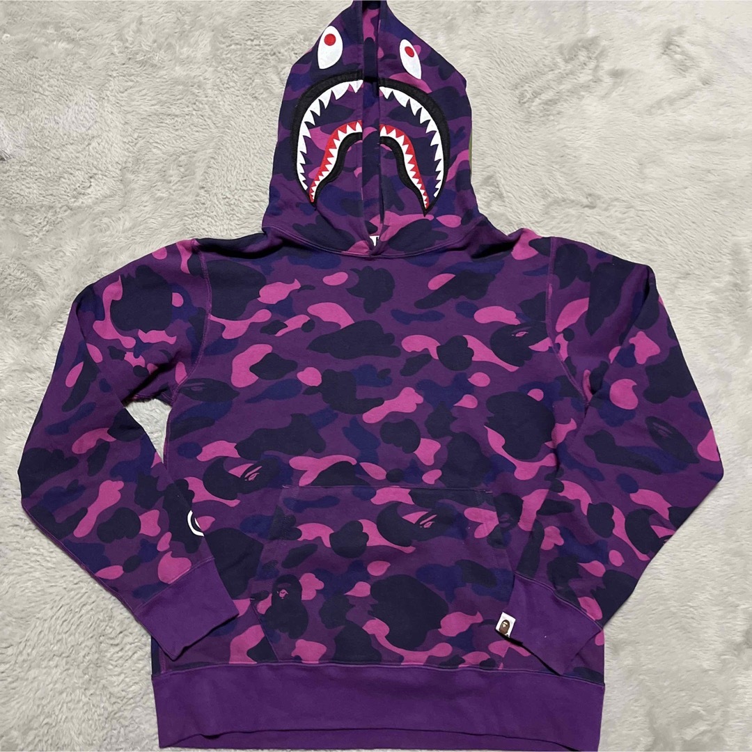 APE BAPE KAWS Purple Camo シャークパーカー　M 迷彩