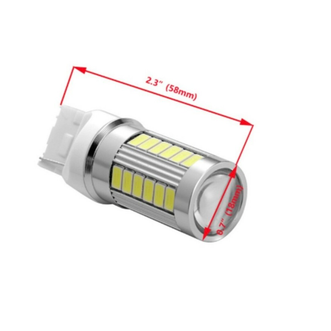 最安値☆T20☆LED☆２個セット☆バックランプ☆ホワイト☆33連SMD 自動車/バイクの自動車(汎用パーツ)の商品写真