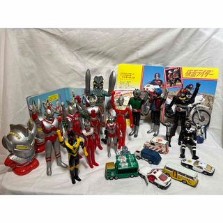 バンダイ(BANDAI)のウルトラマン　父母　バルタン星人　仮面ライダー　ソフビ　ミニカー　まとめ売り(特撮)