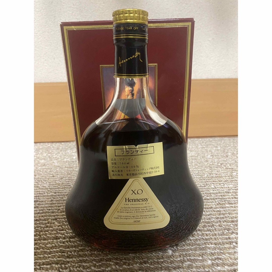 ヘネシー(ヘネシー)の Hennessy XO 金キャップ クリアボトル ヘネシー 古酒 食品/飲料/酒の酒(ブランデー)の商品写真