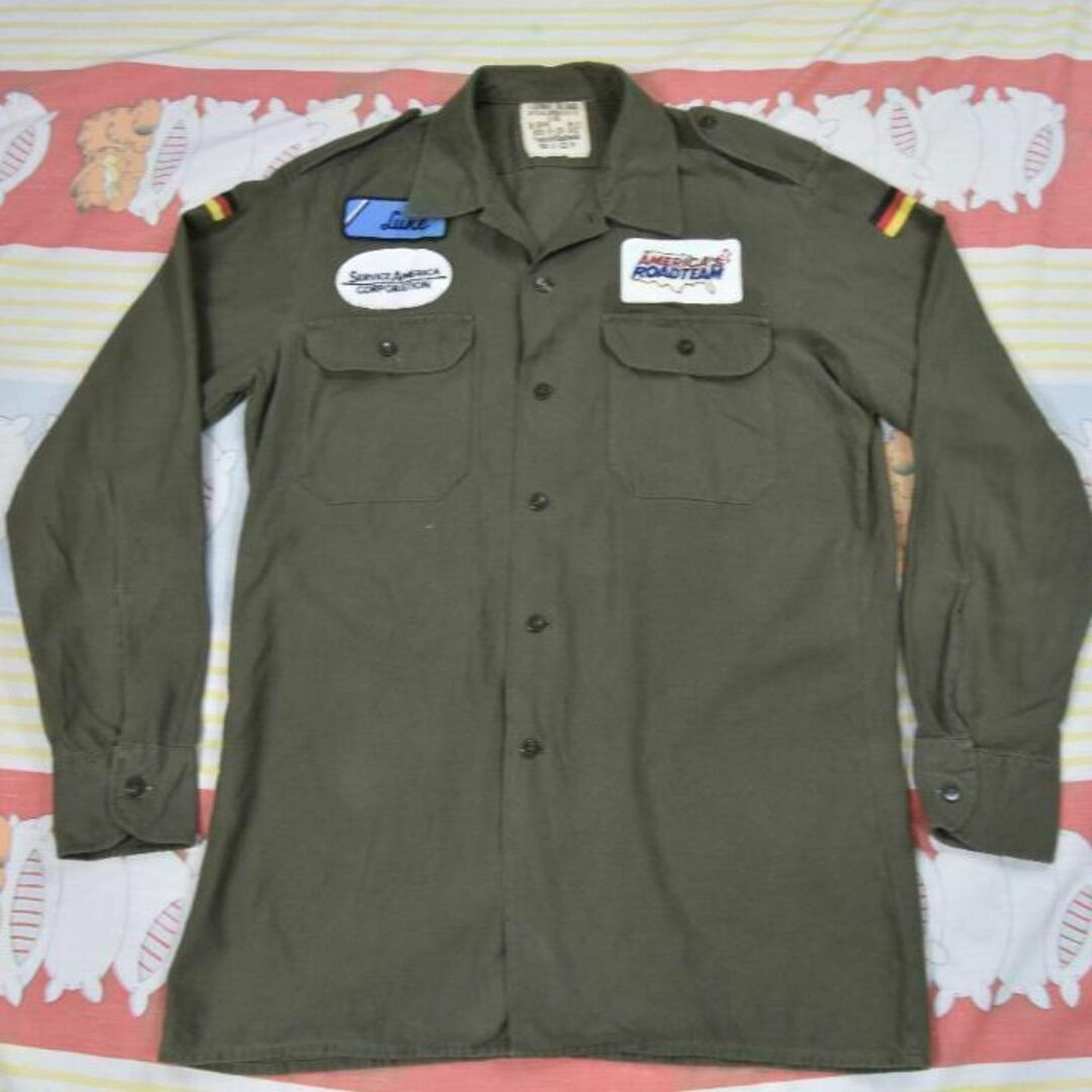 MILITARY(ミリタリー)のドイツ軍 支給品 80s ミリタリー シャツ 実物 9601ｃ ビンテージ 00 メンズのジャケット/アウター(ミリタリージャケット)の商品写真