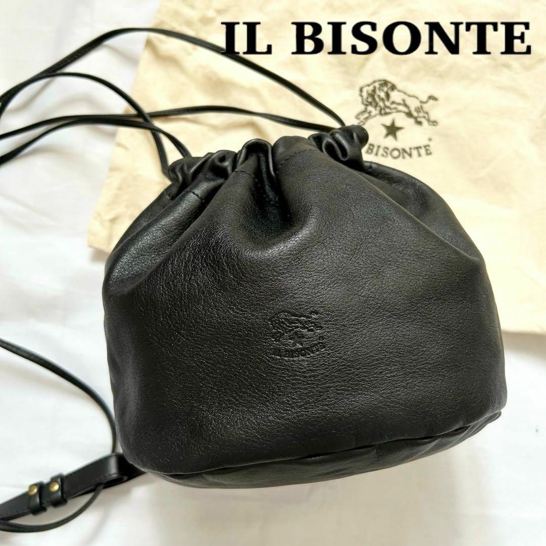 IL BISONTE - ✨極美品✨イルビゾンテ ドローストリングバッグ レザー