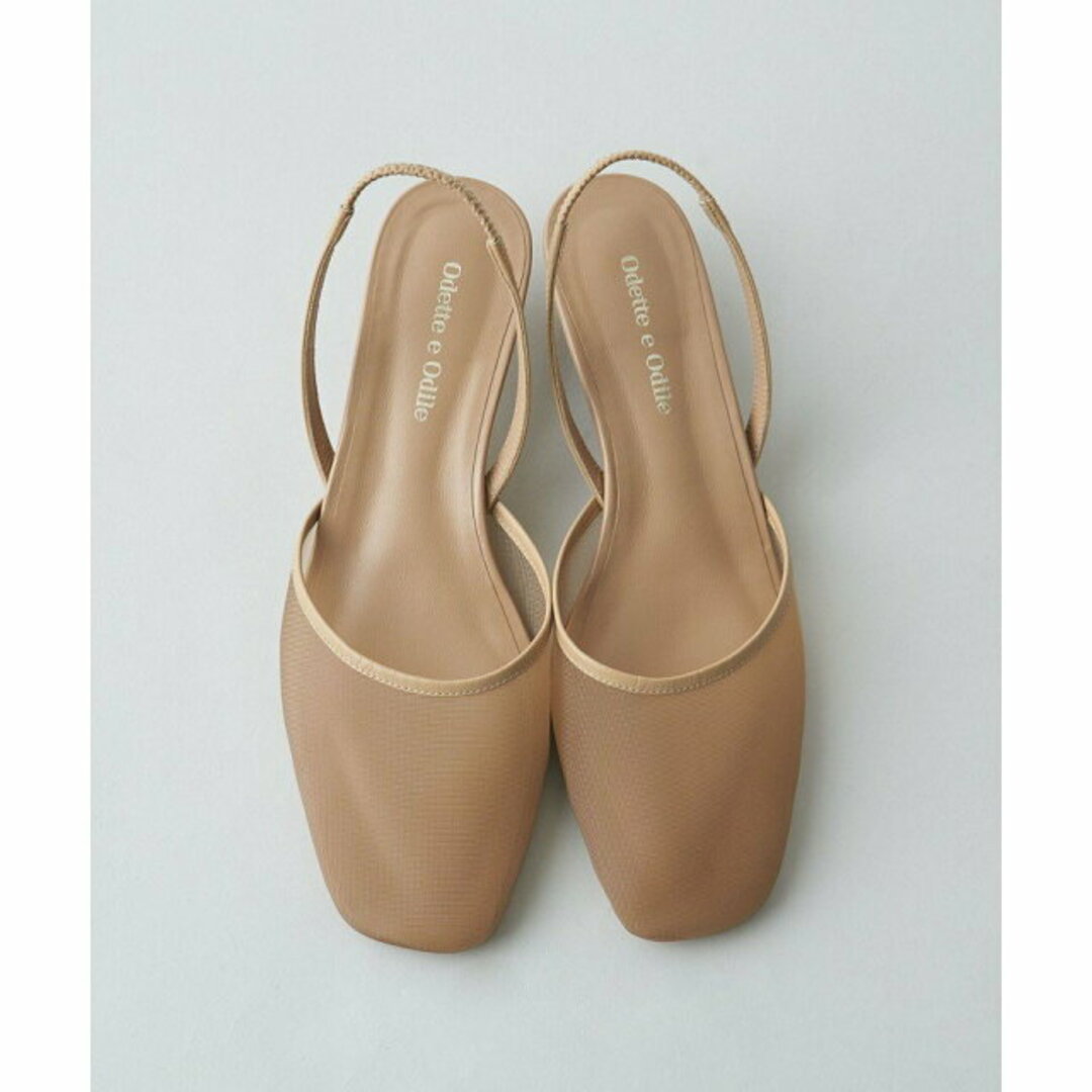 Odette e Odile(オデットエオディール)の【BEIGE】【24.5cm】チュールバックベルト パンプス30↑ レディースの靴/シューズ(ハイヒール/パンプス)の商品写真