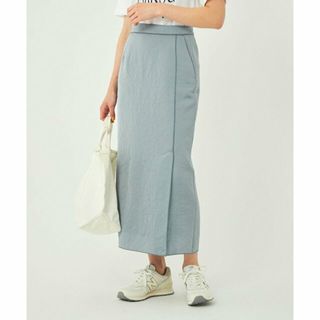 ユナイテッドアローズグリーンレーベルリラクシング(UNITED ARROWS green label relaxing)の【LT.BLUE】ワッシャー シアー サテン Iライン スカート(ロングスカート)