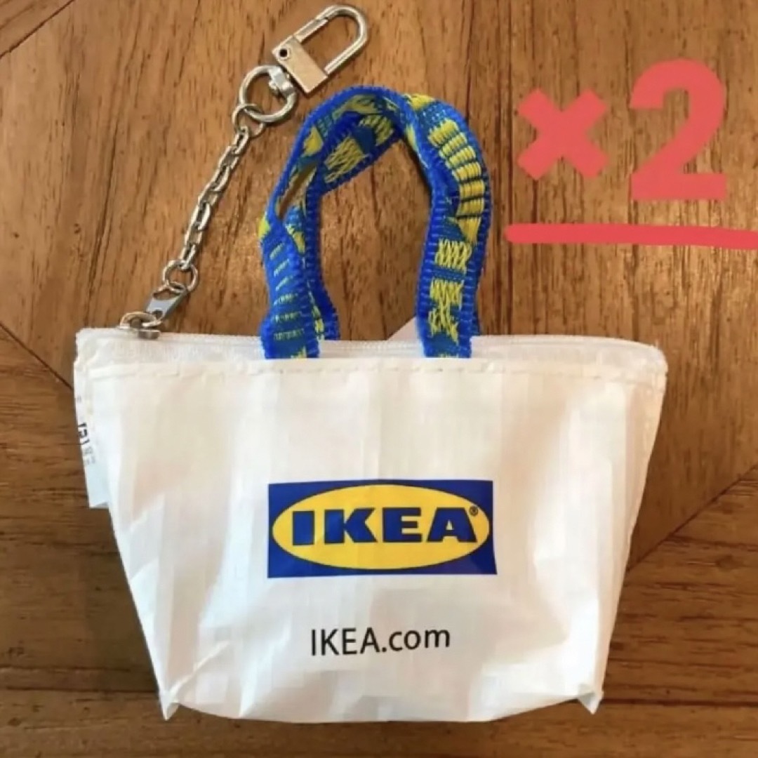 IKEA(イケア)のIKEA  クノーリグ  Sホワイト  ミニバッグ  2個セット レディースのファッション小物(ポーチ)の商品写真