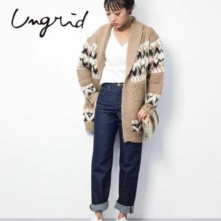 アングリッド(Ungrid)のungrid アングリッド　ジャカードニットガウン(カーディガン)