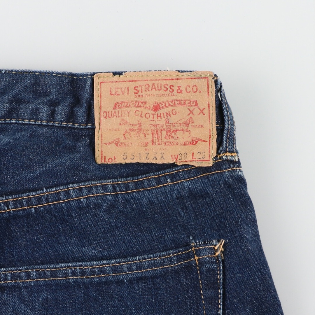 Levi's(リーバイス)の古着 濃紺 60年代 リーバイス Levi's 551ZXX テーパードデニムパンツ USA製 メンズw38 /eva000740 メンズのパンツ(デニム/ジーンズ)の商品写真