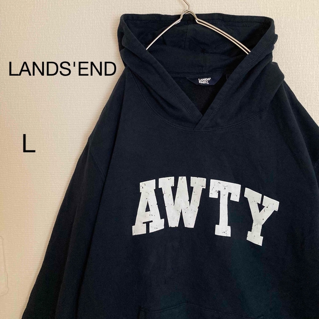 LANDS’END(ランズエンド)のAWTYカレッジアーチビッグロゴプルオーバーパーカーフーディースウェット袖太長袖 メンズのトップス(パーカー)の商品写真