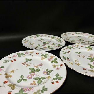 ウェッジウッド(WEDGWOOD)の★新品未使用　希少品★ウェッジウッド★ワイルドストロベリー22.5cm4枚(食器)