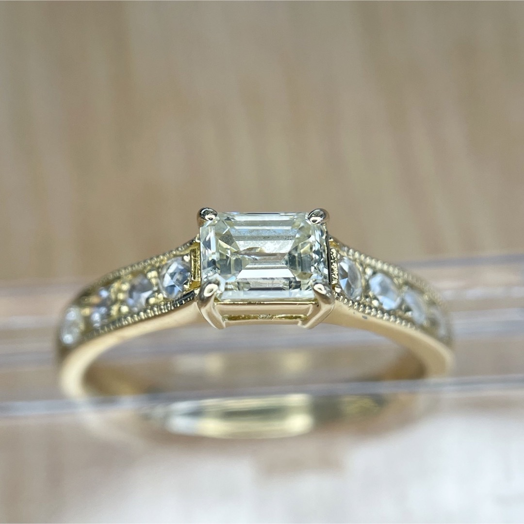 エメラルドカット ダイヤ リング 計0.70ct レディースのアクセサリー(リング(指輪))の商品写真