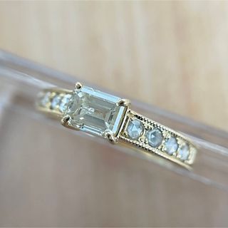 エメラルドカット ダイヤ リング 計0.70ct(リング(指輪))