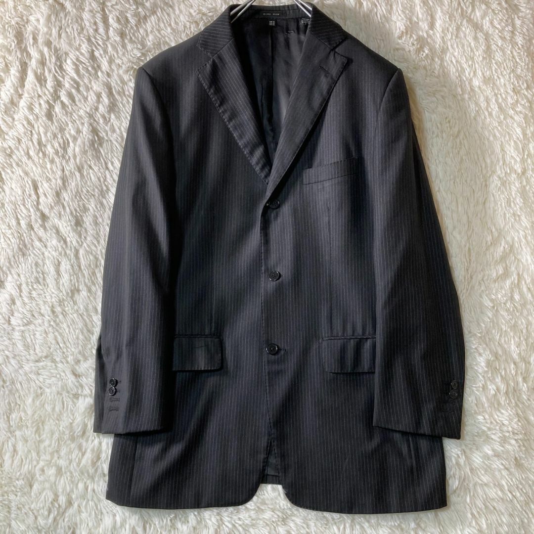 ZARA(ザラ)のZARA 3B セットアップスーツ スーパー100 ウール 2XL 大きいサイズ メンズのスーツ(セットアップ)の商品写真