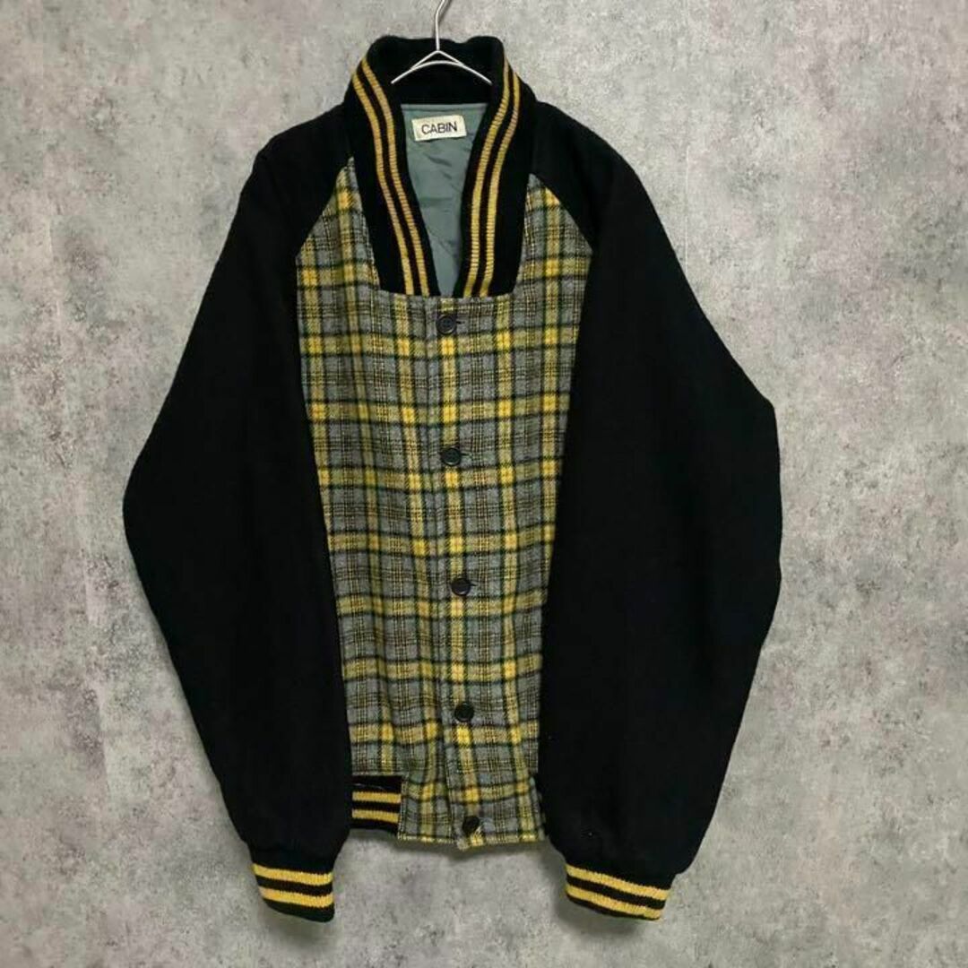 90S vintage デザインジャケット　総柄　メンズ　　個性派　奇抜