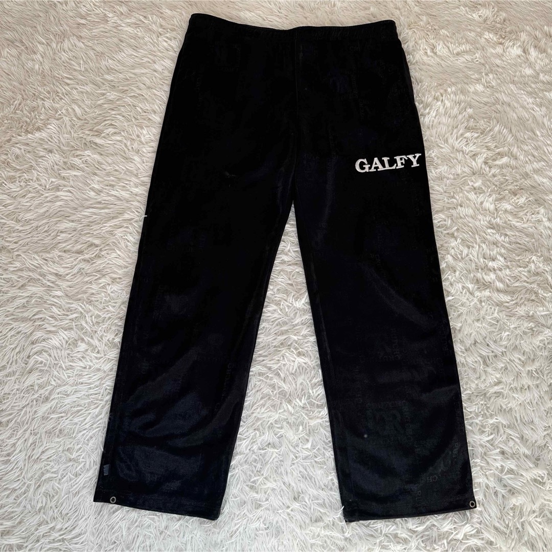 GALFY(ガルフィー)の【GALFY】 ガルフィー トラックパンツ ジャージ 総柄 ブラック メンズのパンツ(その他)の商品写真