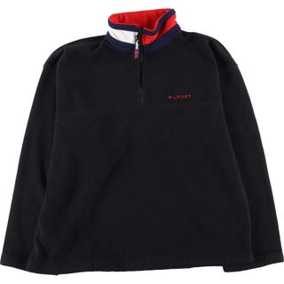 トミーヒルフィガー(TOMMY HILFIGER)の古着 90年代 トミーヒルフィガー TOMMY HILFIGER ハーフジップ フリースプルオーバー メンズL ヴィンテージ /eaa407809(その他)