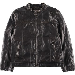 リーバイス(Levi's)の古着 リーバイス Levi's シングルライダース フェイクレザージャケット メンズXL /evb003952(レザージャケット)