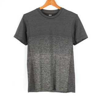ユニクロ(UNIQLO)のユニクロ 半袖Tシャツ グラデーション ドライEX 消臭 メンズ Sサイズ グレー UNIQLO(Tシャツ/カットソー(半袖/袖なし))