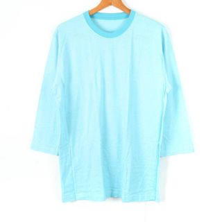 ユニクロ(UNIQLO)のユニクロ 長袖Tシャツ ボーダー柄 大きいサイズ メンズ XLサイズ ブルー UNIQLO(Tシャツ/カットソー(七分/長袖))