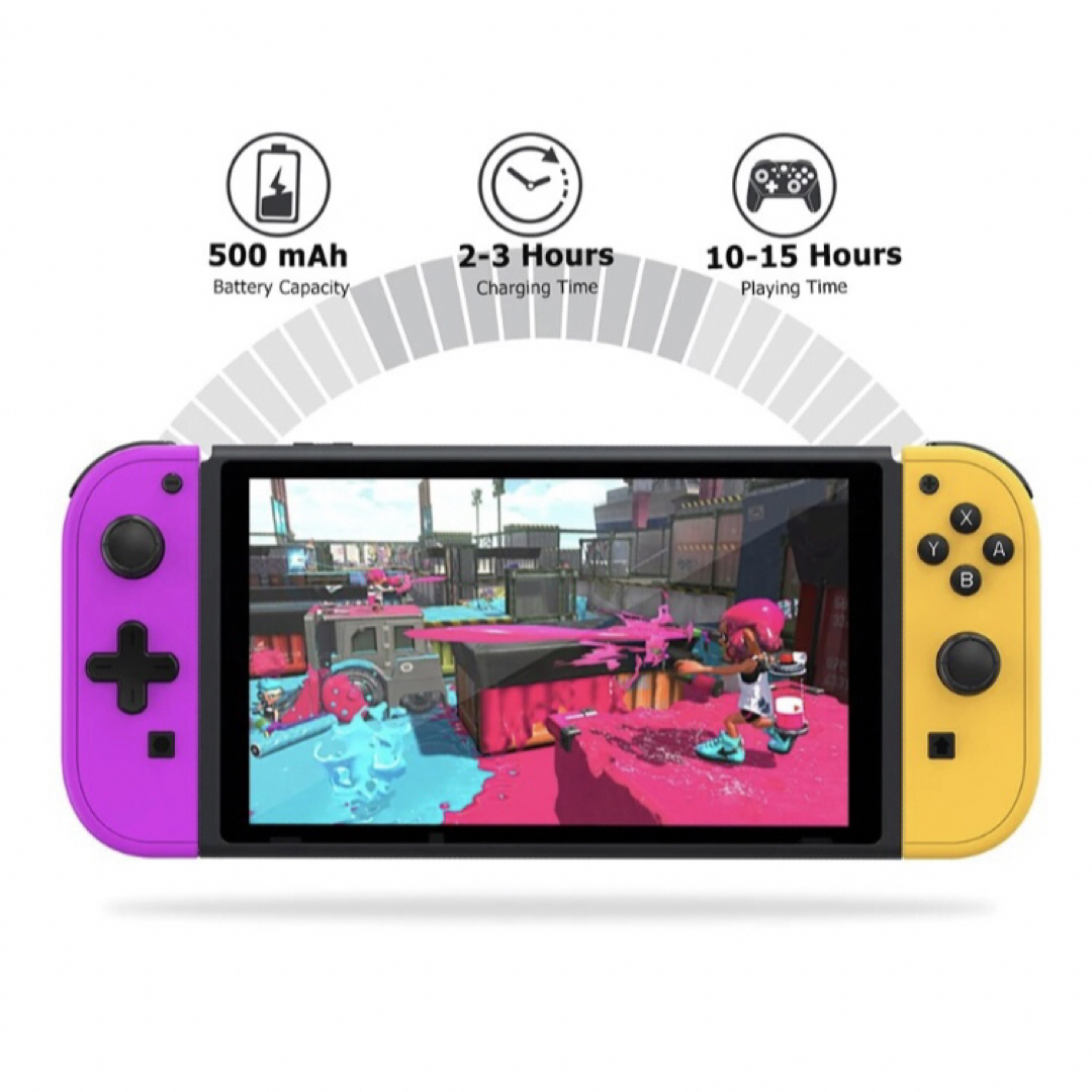 Nintendo Switch Joy-Con ネオンパープル ネオンオレンジ  エンタメ/ホビーのゲームソフト/ゲーム機本体(家庭用ゲーム機本体)の商品写真