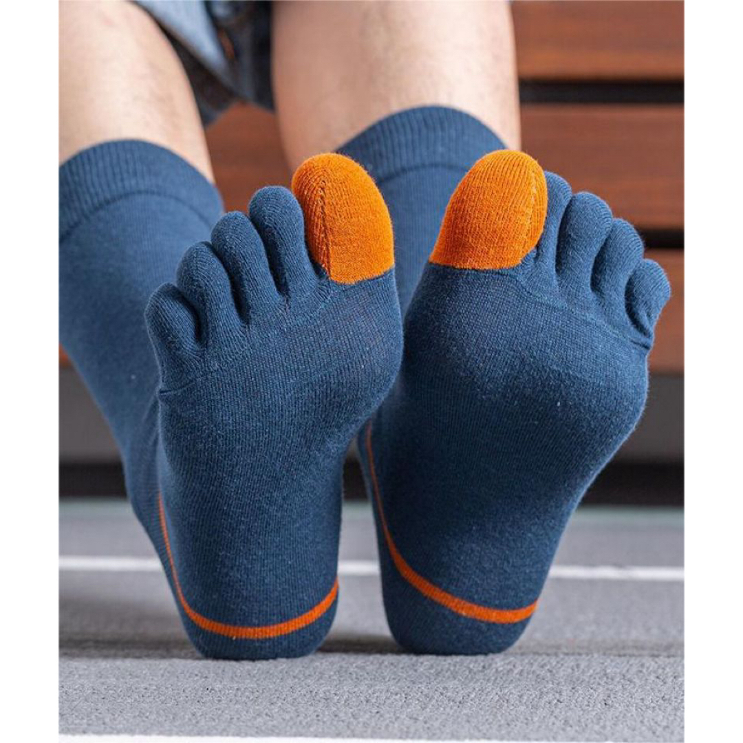 水虫対策 5本指靴下 高品質 綿 5足組み メンズソックス  メンズのレッグウェア(ソックス)の商品写真