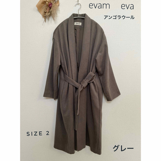 evameva　wool angora robe coat　size2ご希望を伺えますか